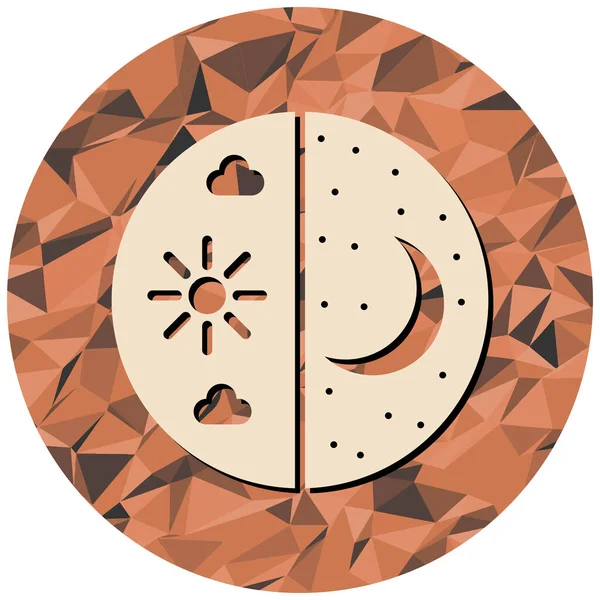 Gezegen levhasının yuvarlak bir simgesinin vektör çizimi