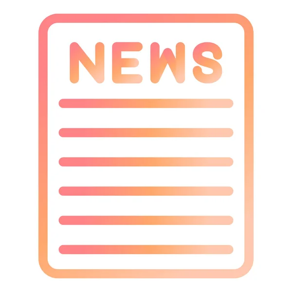 Noticias Icono Web Ilustración Simple — Vector de stock