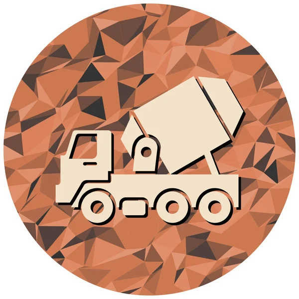 şirin bir karikatür kamyonunun vektör çizimi.