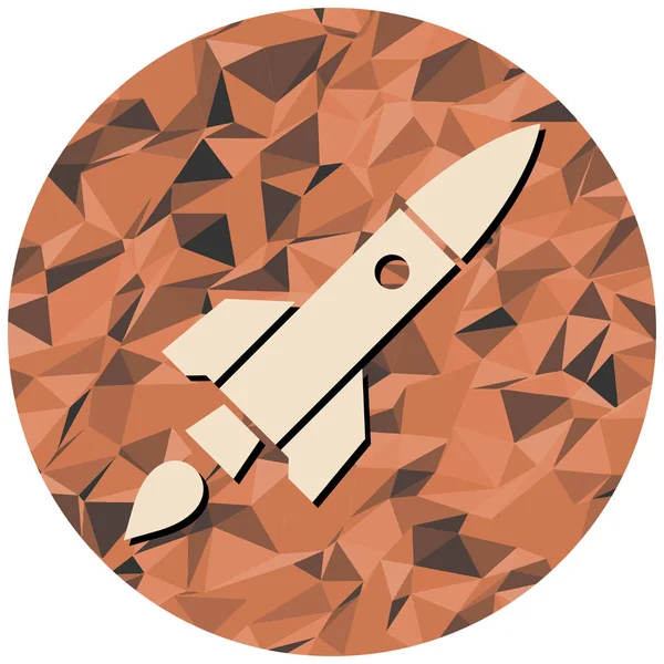 Moda biçimi izole edilmiş arkaplanda roket simgesi