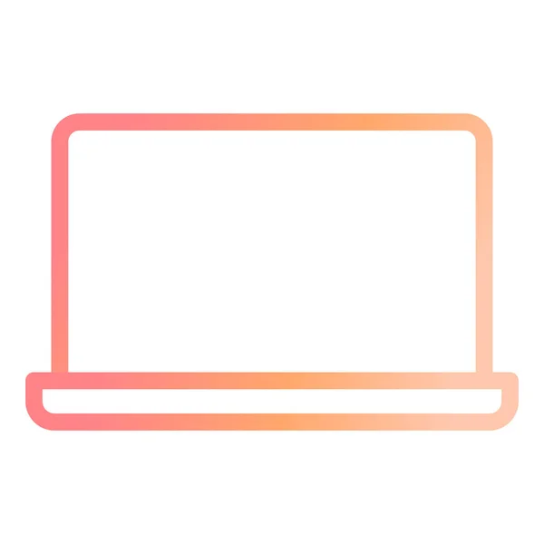 Gaming Laptop Web Symbol Einfache Illustration — Stockvektor