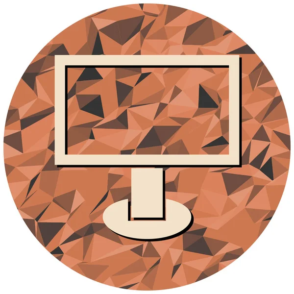 Bilgisayar monitörü simgesi. Web tasarımı için dizüstü bilgisayar vektör simgelerinin düz çizimi