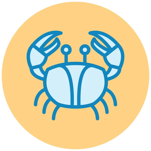 Crab Web Icon Simple Illustration — Stock Vector