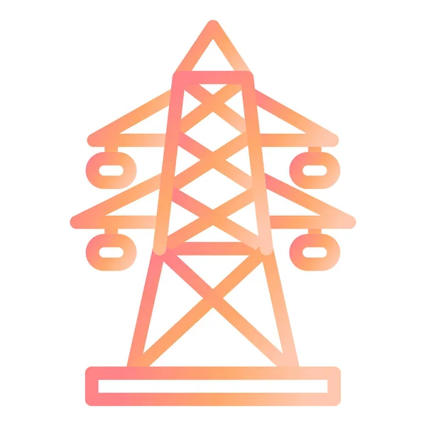 Biegun Elektryczny Ikona Web Prosta Ilustracja — Wektor stockowy
