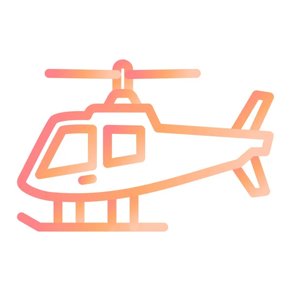 Ilustração Vetor Ícone Helicóptero — Vetor de Stock