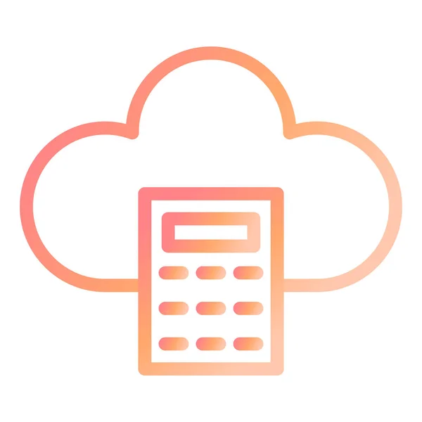 Cloud Computing Jednoduchá Ilustrace — Stockový vektor
