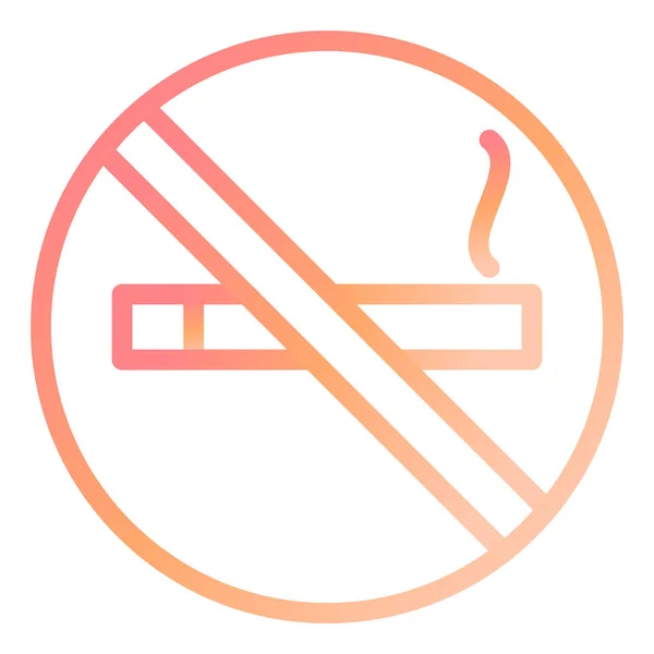 喫煙標識のアイコンなし タバコのシンボルはない — ストックベクタ