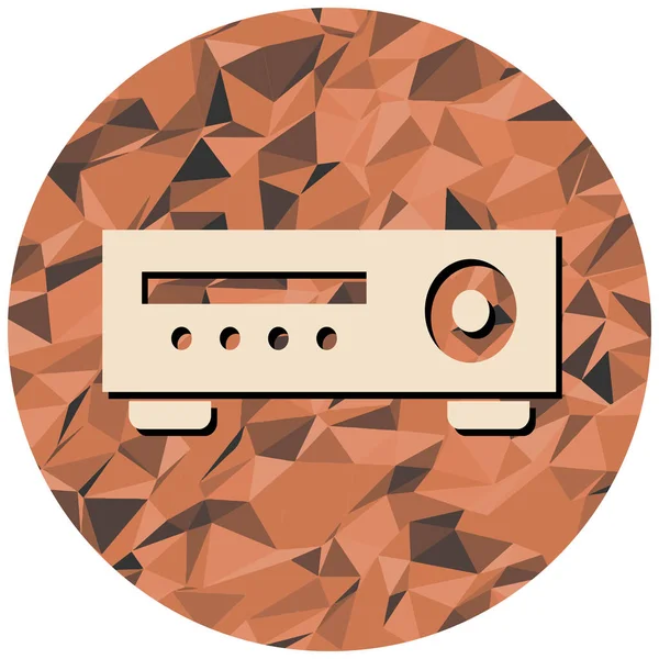 müzik çalar ikon vektör illüstrasyonu