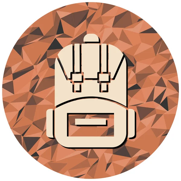 sırt çantası simgesi vektör illüstrasyonu