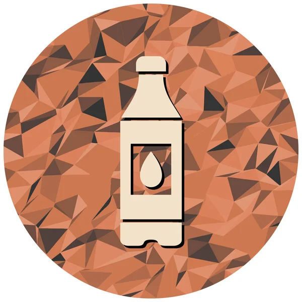 Bir şişe su ikonunun vektör çizimi