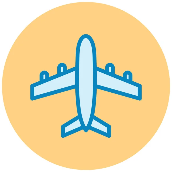 Samolot Ikona Web Prosta Ilustracja — Wektor stockowy
