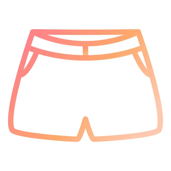 Pantalones Cortos Icono Web Esquema Ilustración Vectorial — Vector de stock