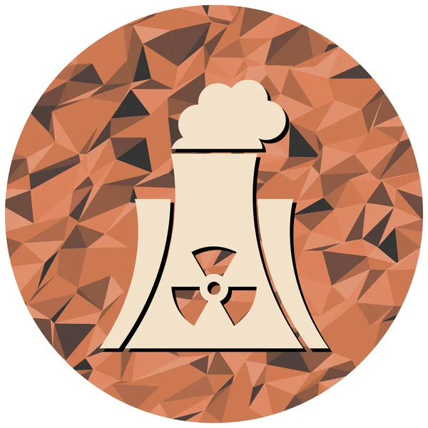 Nükleer zehir yassı simgesi, vektör çizimi