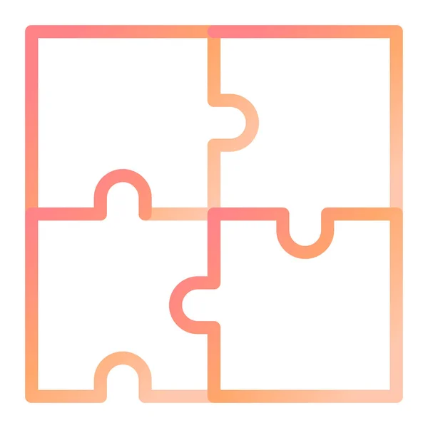 Puzzle Ícone Web Ilustração Simples — Vetor de Stock