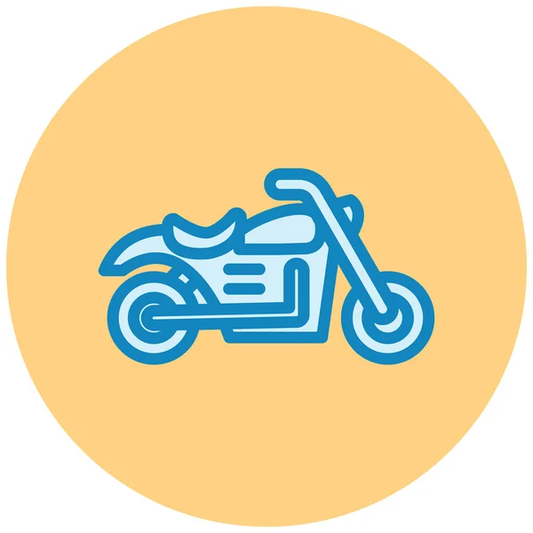 Motorrad Web Symbol Einfache Illustration — Stockvektor