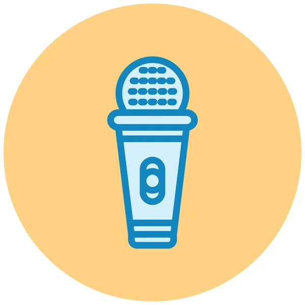 Vector Illustration Single Microphone Icon — Stockový vektor
