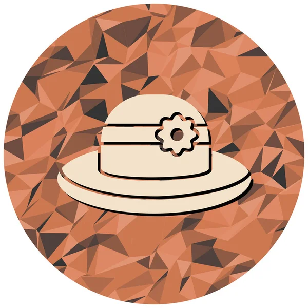 Şapka. Web simgesi basit illüstrasyon