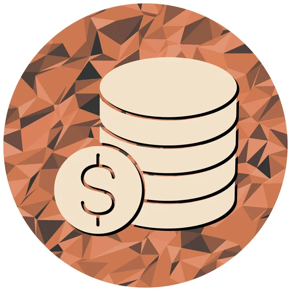 Dolar paraları düz simgesi