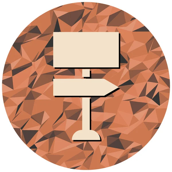 Yol işareti simgesi, vektör illüstrasyonu basit tasarım