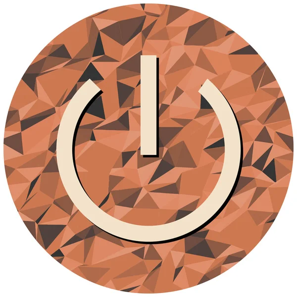 güç düz renk simgesi kavramı