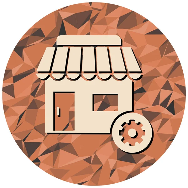 dükkan simgesi vektör illüstrasyonu