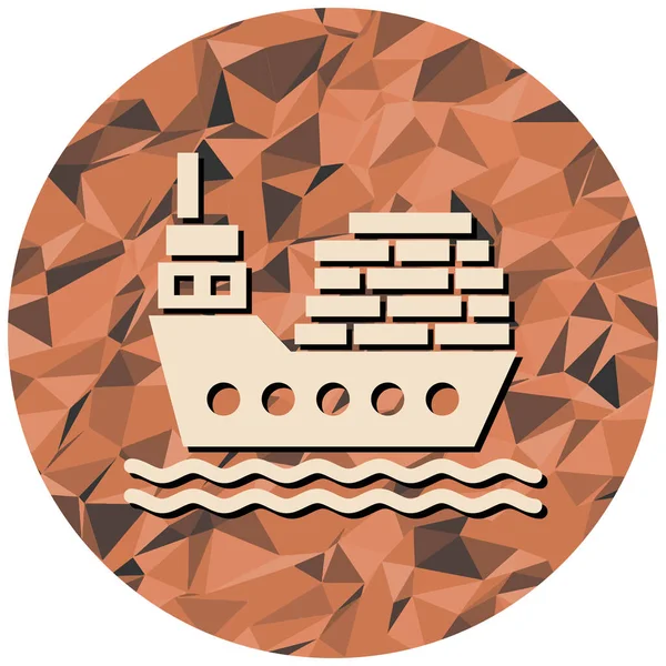 Gemi. Web simgesi basit illüstrasyon