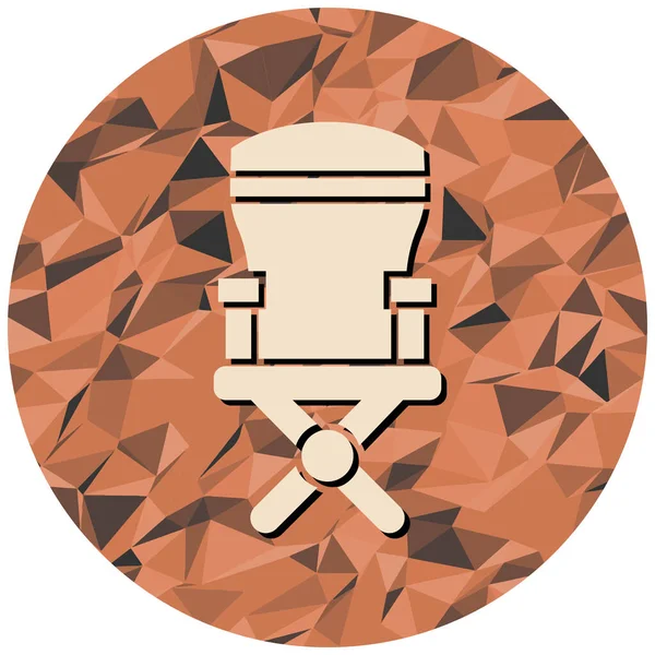 sandalye simgesi, vektör illüstrasyonu basit tasarım