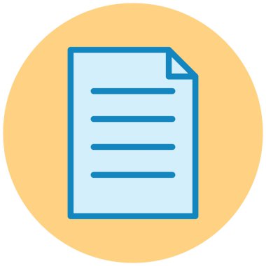 Belge. Web simgesi basit illüstrasyon