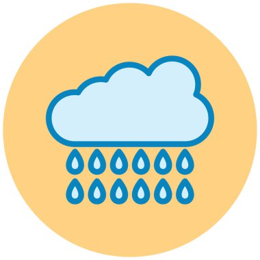 Yağmur. Web simgesi basit illüstrasyon