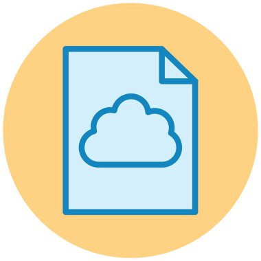 Bulut. Web simgesi basit illüstrasyon