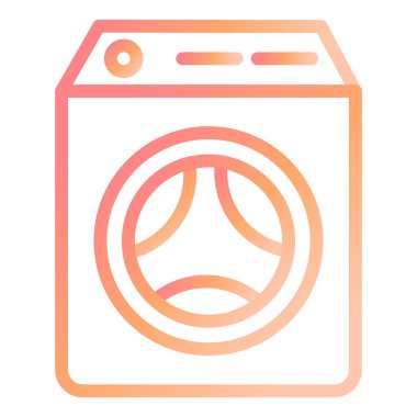 Çamaşır makinesi. Web simgesi basit illüstrasyon 