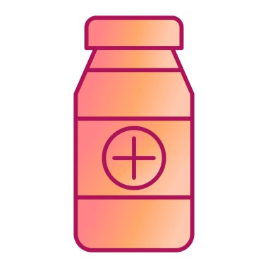 Uyuşturucu dolu şişe kavanozu, vektör illüstrasyonu