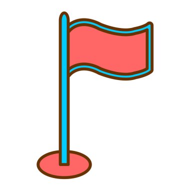 bayrak ikonu vektör illüstrasyonu