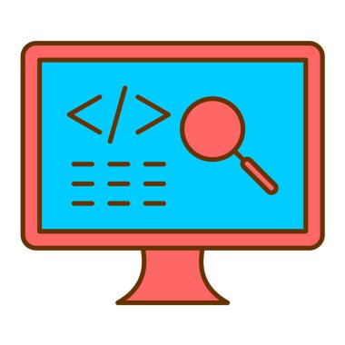 Bilgisayar modern simgesinin vektör illüstrasyonu