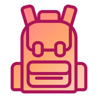 Sırt çantası. Web simgesi basit illüstrasyon