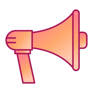 megafon ikonu. Web için hoparlör vektör simgelerinin özet çizimi