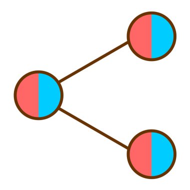 Paylaş. Web simgesi basit illüstrasyon