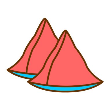 Volkan simgesi vektör illüstrasyonu