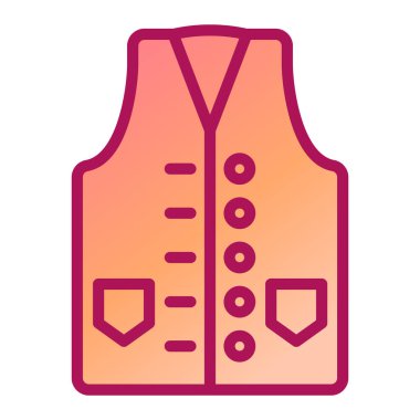 Yelek. Web simgesi basit illüstrasyon