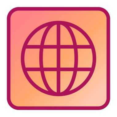 Dünya küresel ikon vektör illüstrasyonuName