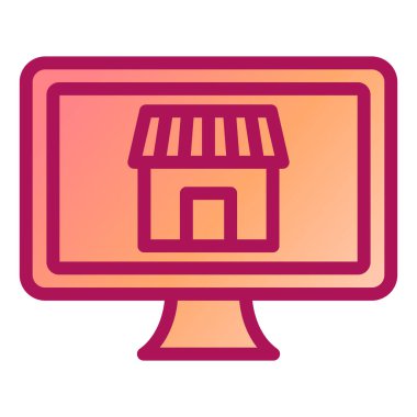 Online mağaza. Web simgesi