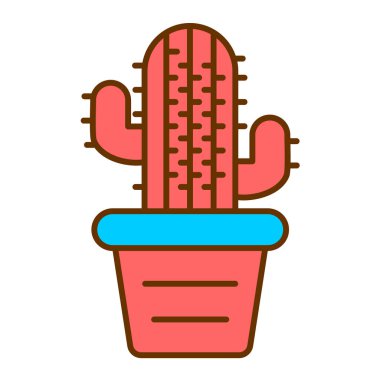 kaktüs modern ikon vektör illüstrasyonu
