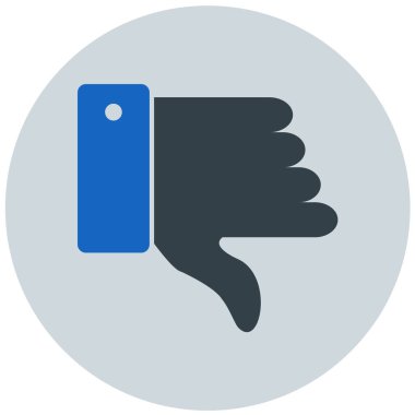 başparmak aşağı modern simge vektör çizimi