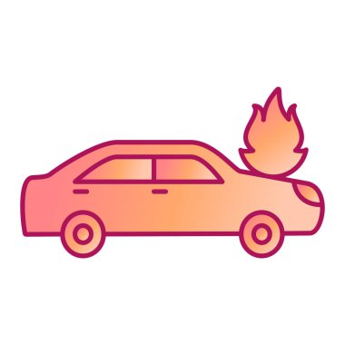 araba kazası ikonu vektör illüstrasyon grafik tasarımı
