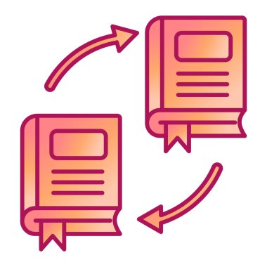 Kitap simgesinin vektör illüstrasyonu