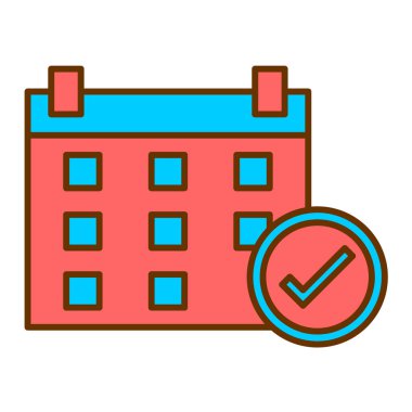 Takvim simgesi vektör illüstrasyonu