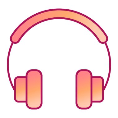 Kulaklık. Web simgesi basit illüstrasyon