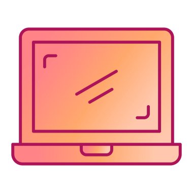 ekranlı dizüstü bilgisayar, vektör illüstrasyonu