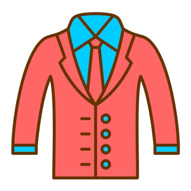 Ceket. Web simgesi basit illüstrasyon