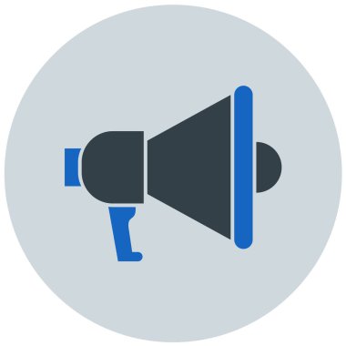 Megafon. Web simgesi basit illüstrasyon